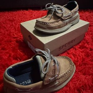 Sperry Tan Leather Boat Shoes